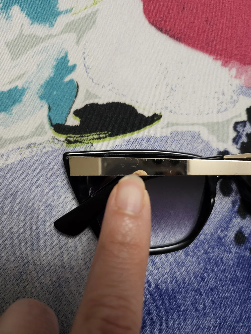 Quay Australia Black Cat-Eye Sunglasses with Purple Gradient Lenses